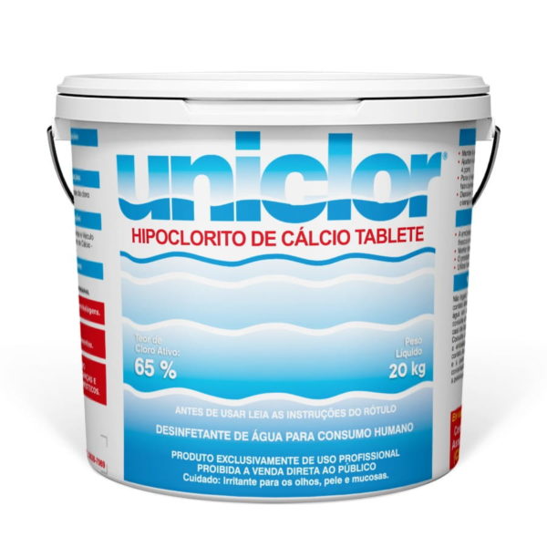 Uniclor hipoclorito de cálcio tablete em balde 20kg Union Química